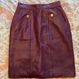Vintage leather pencil skirt